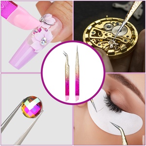 New Multi-Function Stainless Steel <b>Nail</b> <b>Tools</b> Manicure Forceps Eyelash Tweezers Embossing Stick <b>Nail</b> Stickers with Rhinestones - Product Image 2