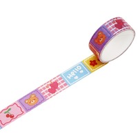 Vente chaude personnalisé Kawaii dessin animé Washi ruban pour Journal Scrapbooking planificateur décoration Ins Style coloré papier ruban