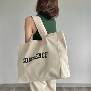 Phụ nữ của Vải Tote Túi mua sắm với tùy chỉnh in logo Dây Kéo Túi vải cotton hữu cơ tùy chỉnh Tote thêu túi - Product Image 1