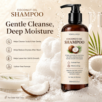 Coffret cadeau pour les soins capillaires à l'huile de noix de coco pour cheveux secs et abîmés, hydratant, nourrissant, réparateur, shampooing, après-shampoing, masque, sérum capillaire