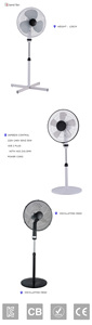16 pulgadas 3pp cuchillas indio moderno ac dc silencioso jaula de plástico ventilador de pie con 4 agujeros redondo base - Product Image 5