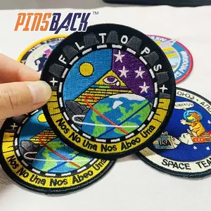 Patch Iron On Hot Selling New Custom Design Iron On Embroidery Patch Thick Embroidered 3D Patches For School Uniform