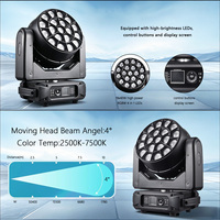 19 projecteurs à tête mobile Bee Eye 40W RGBW avec contrôle individuel des pixels, effets macro dynamiques multiples, lumière adressable DMX pour scène et DJ
