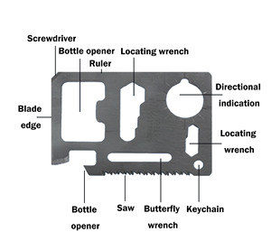 Herramientas de Supervivencia al Aire Libre <span class=keywords><strong>9</strong></span> en 1 al por Mayor, Herramientas Portátiles para Acampar y Senderismo, Equipo Multifuncional - Product Image 5