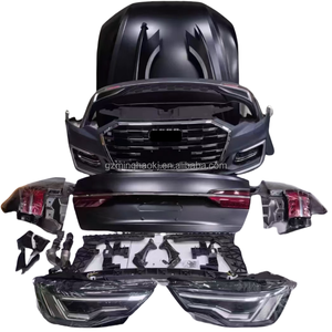 Para <span class=keywords><strong>Audi</strong></span> A6L C7 C8 18-23 kit de carrocería actualización sin pérdidas instalar parachoques delantero y trasero con faros directamente usando el capó - Product Image 2