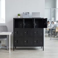 Armoire de rangement moderne en acier avec serrures à clé multi-portes pour le rangement personnel des employés, la maison, le bureau, la salle de sport et l'école