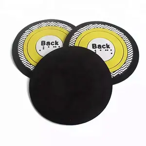 Fashion Design Custom 3d Embossed Circle Shape Soft Rubber Pvc Patch With Suede Backing