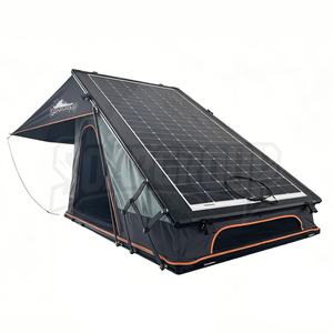 Tente de toit de voiture à coque rigide super fine de 8 cm, toutes saisons, triangle, 49 kg, ultralégère, pour SUV tout-terrain, <span class=keywords><strong>camping</strong></span>, ouverture automatique rapide - Product Image 3