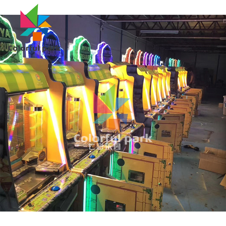 Colorfulpark pièce + à + jeux poussoir pièces Pousser la machine de pièce de monnaie