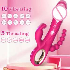 Vibratore Rabbit 3 in 1 per Donne, Stimolatore Clitorideo, Vibratore Punto <span class=keywords><strong>G</strong></span>, Masturbatore Femminile Indossabile, Giocattoli Sessuali per Adulti - Product Image 2