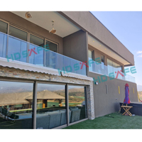 Pince de fixation au sol pour garde-corps de balcon en verre sans cadre, profilé en U en aluminium, pour projets de terrasses