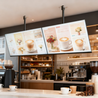 Pantalla LCD Publicitaria Integrada de 55 Pulgadas con Android para Interiores, para Elevadores de Restaurantes, Admite Plantillas Preestablecidas Inteligentes