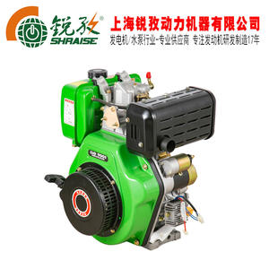 Moteur diesel monocylindre refroidi par air Shraise 192FD 13 CV, démarrage au kick et électrique, pour générateur et pompe à eau - Product Image 1