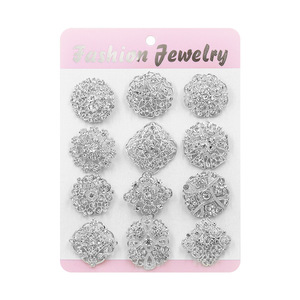 Muslim Fashion Card-Packaged Alloy Rhinestone Brooches Small Pin Corsages <b>Accessories</b> for <b>Weddings</b> Parties Gifts Wholesale - Product Image 2