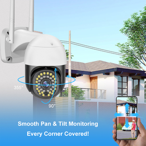 Cámara PTZ de 2MP IP66 para interiores y exteriores, Audio bidireccional, inalámbrica, giratoria, de seguridad para exteriores, cámara Wifi inteligente - Product Image 2