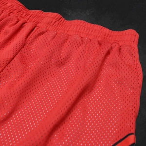 Custom Logo Men's Drawstring Breathable Eco-Friendly Vintage Style 220gsm Double <b>Layer</b> Mesh Fabric Board Shorts for Summer - Product Image 6