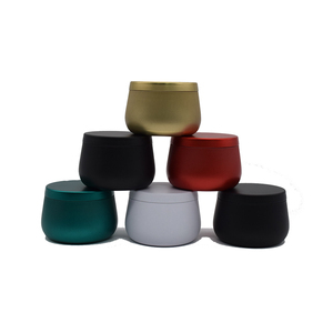 Kim loại màu đen lọ liền mạch có thể rỗng 4 oz <span class=keywords><strong>DIY</strong></span> nến tin với nắp - Product Image 5