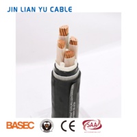 Câble d'alimentation LSZH SWA pour usage industriel et de construction, isolé XLPE 0,6/1 kV, 1*1,5 mm², cuivre étamé, gaine PVC, basse tension 90°C