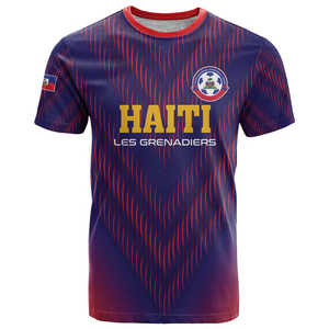 Großhandel Haiti-Flaggen-Design 2026 WM Fußballtrikot Vollständig Anpassbares Herren-T-Shirt Outdoor-Sport Fußball-Top Kurzarm - Product Image 2