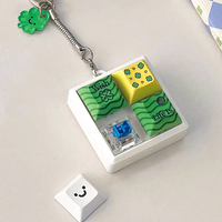 Custom Design Led Keycap Fidget Keychain Keyboard Click Fidget Kawaii Keychain Multiple Color Options Stim Toy Stress Relief Pbt