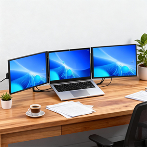 Monitor de Trading de 14 Pulgadas con Pantalla LCD, Extensor de Pantalla Triple Extendido de 1080p, Extensor de Monitor Cuádruple para Portátil - Product Image 1