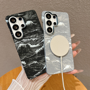 Funda Delgada de PC con Patrón de Fibra Ondulada de Lujo para <span class=keywords><strong>Samsung</strong></span> S26 S25 Ultra <span class=keywords><strong>S23</strong></span> S24 Plus, Carga Magnética Inalámbrica, Protección Antigolpes - Product Image 6