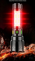 Linterna de Luz Ultra Brillante y Potente, Luz Lateral Multifuncional, Carga Tipo C, Zoom Telescópico y Múltiples Modos de Iluminación