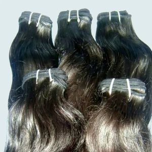 Best Remy Raw Virgin Indian Human Hair Weaving 100g <b>Machine</b> Double Weft Bulk Natural Hair with Packaging - Product Image 1