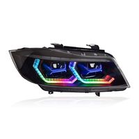 Pour BMW Série 3 E90 2005-2012, ensemble de phares, mise à niveau RGB 7 couleurs DRL, clignotants séquentiels, projecteur Bi-LED