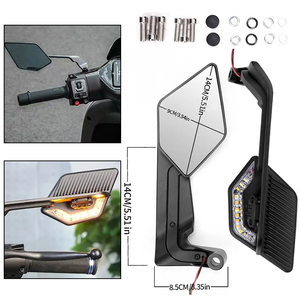 Espejos Retrovisores LED para Motocicleta con Intermitentes Integrados, Accesorio de Iluminación de Visión Amplia para Reemplazo - Product Image 3