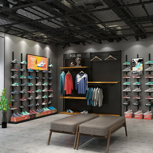 Espositore da <span class=keywords><strong>Parete</strong></span> per Scarpe Sportive con Ripiani in Filo Metallico e Supporto per Conservazione - Product Image 6