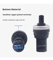 HSXchip LA42DWQ-22 Potentiomètre en plastique 10K 1K/2K/5K/50K pour convertisseur de fréquence, régulateur, interrupteurs à bouton-poussoir 380V IP41 1NO 2NO