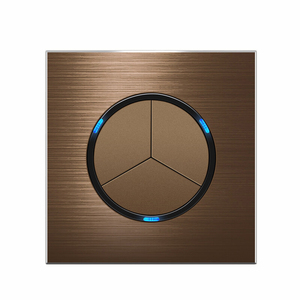 Interruttore Retrò Standard UE Francia Vintage in Lega <span class=keywords><strong>di</strong></span> Alluminio Spazzolato Presa <span class=keywords><strong>a</strong></span> <span class=keywords><strong>Muro</strong></span> Universale Interruttore della Luce Domestico - Product Image 3