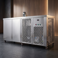 Machine à glaçons sur roues en acier inoxydable, machine à blocs de glace commerciale, équipement de fabrication de glace pour projets de conservation temporaire de la fraîcheur