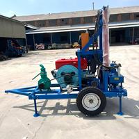 Foreuse de puits d'eau sur roues de haute qualité certifiée CE ISO, portée maximale 200m, machine de forage de puits