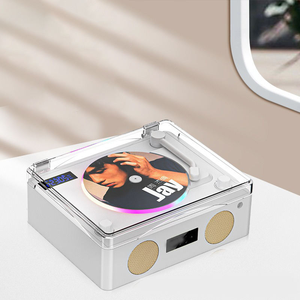 Reproductor de CD con Bluetooth de Estilo Retro, con Altavoces Estéreo, Cubierta Transparente Antipolvo, Reproductor de MP3 USB Recargable para el Hogar y el Dormitorio - Product Image 2