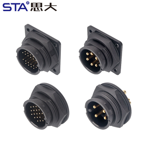 E16 hàng không cắm kết nối lưỡi lê trở lại gắn kết vuông PCB nam nữ đựng 2 3 4 5 6 7 18 20 21 22pins - Product Image 6