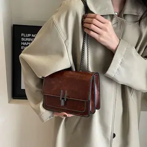 Bolso de mano con cadena Retro para mujer, nuevo bolso de hombro 2024, bolsos de diseñador de alta calidad