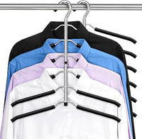 Perchas Cuadradas Brillantes de Acero Inoxidable Antideslizantes Ligeras y Duraderas para Ropa, Zapatos, Bufandas, Corbatas, Armario, Tienda de Ropa, Baño