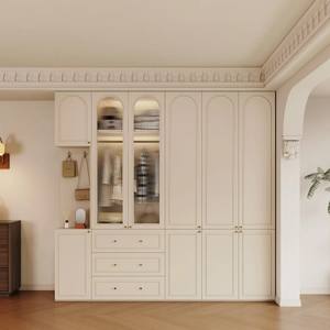 خزانة ملابس قائمة بذاتها من الخشب بتصميم عصري بسيط، متينة وصديقة للبيئة ومقاومة للرطوبة، ذات سعة كبيرة وموفرة للمساحة، مناسبة للفنادق - Product Image 3