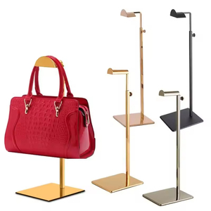 Soporte para Bolsos de Mano AURORA de Acero Inoxidable Personalizado con Altura Ajustable y Diseño Clásico para Uso en Supermercados - Product Image 3