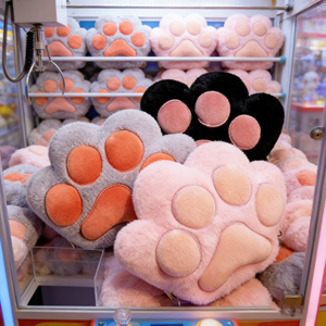 Peluche a Forma di Zampa di Gatto da 8 Pollici Personalizzato, Giocattolo Colorato Imbottito con Cuscinetti Ricamati per Ragazze - Product Image 1