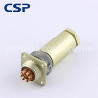 Conector de 10 Pines PC-10, Conector Cilíndrico de Alta Temperatura, Estándar Ruso