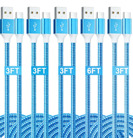 Câbles USB en nylon tressé 1M 2M 3M 2.4A 3A à chargement rapide pour téléphone, vente en gros, pas cher, avec logo OEM