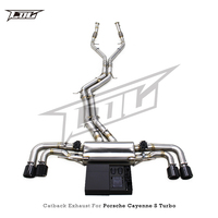 Système d'échappement sport à soupapes BSK Catback Header Downpipe pour Porsche Cayenne S Turbo 2.9T/4.0T 2018-2024, tuyau SUS304 avec commande