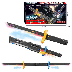 Sabre laser simulé avec étincelles, flamme, jet de flammes, épée <span class=keywords><strong>lumineuse</strong></span> colorée, jouet lumineux - Product Image 1