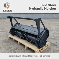 LISEN High Torque Skid Steer Forestry Mulcher with Engine Variable Displacement Hydraulic Motor for Efficient Forest Clearing