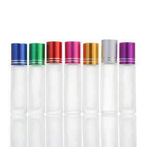 10ml Transparent <b>Black</b> Glass Refillable Empty Perfume Bottle with Silk Screen Printing Round Roller Essence Oil Bottle with <b>Box</b> - Product Image 1