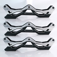 Châssis de patins à roulettes de vitesse en ligne en alliage d'aluminium usiné CNC, réglable et personnalisé, avec support de roues, couleur noir Chine