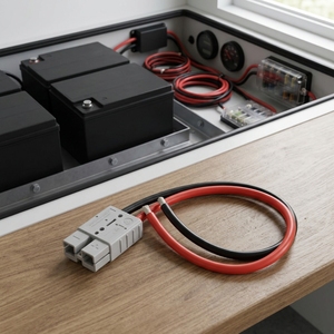 50A 앤더슨 스타일 퀵 디스커넥트 플러그 - 6AWG 배터리 링 터미널 리드 (4x4 오프로드 카라반 보조 배터리 케이블용) - Product Image 4